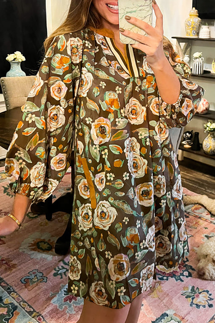 Casual Floral Pattern Dress