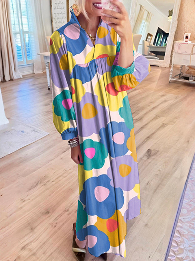 Bold Printed Maxi Dress
