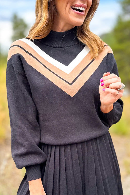 Casual Mock Neck Sweater