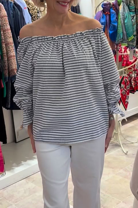 Striped Off-Shoulder Top