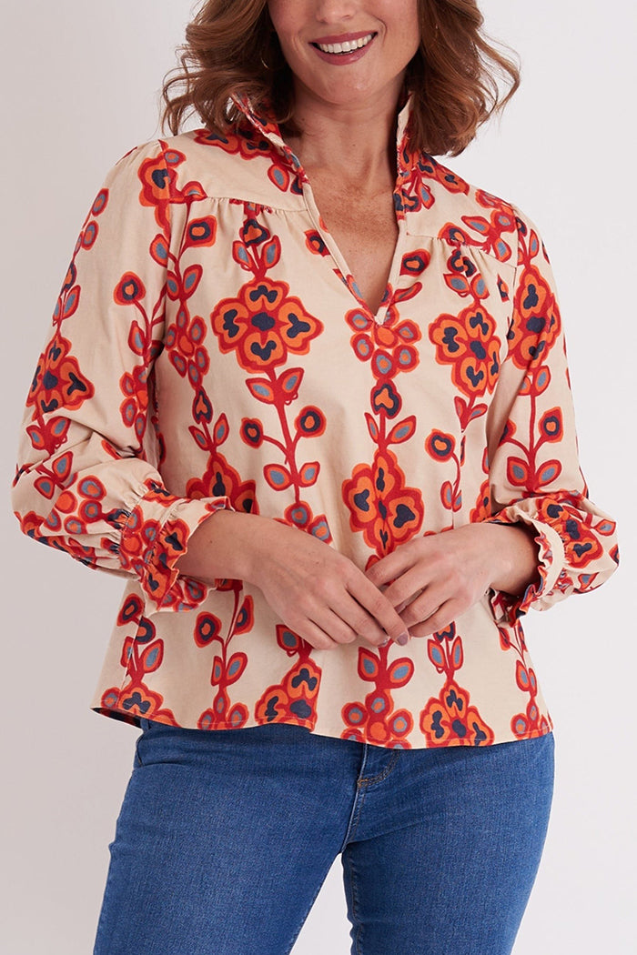 Casual Floral Pattern Top