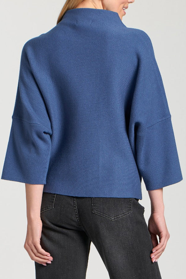 Patch Pocket Funnel Neck Sweater
