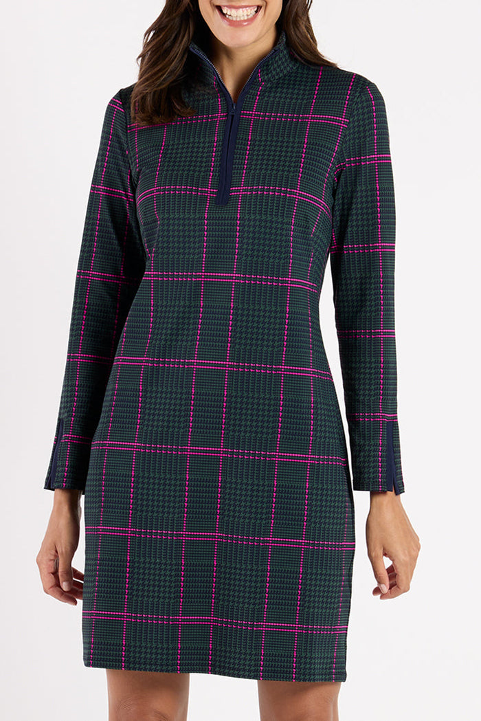 Quarter Zip Long Sleeves Dress