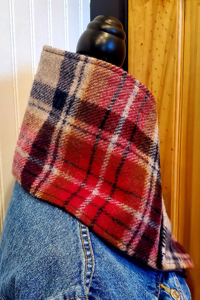 Vintage Stewart Tartan Cowboylife Wool Scarf