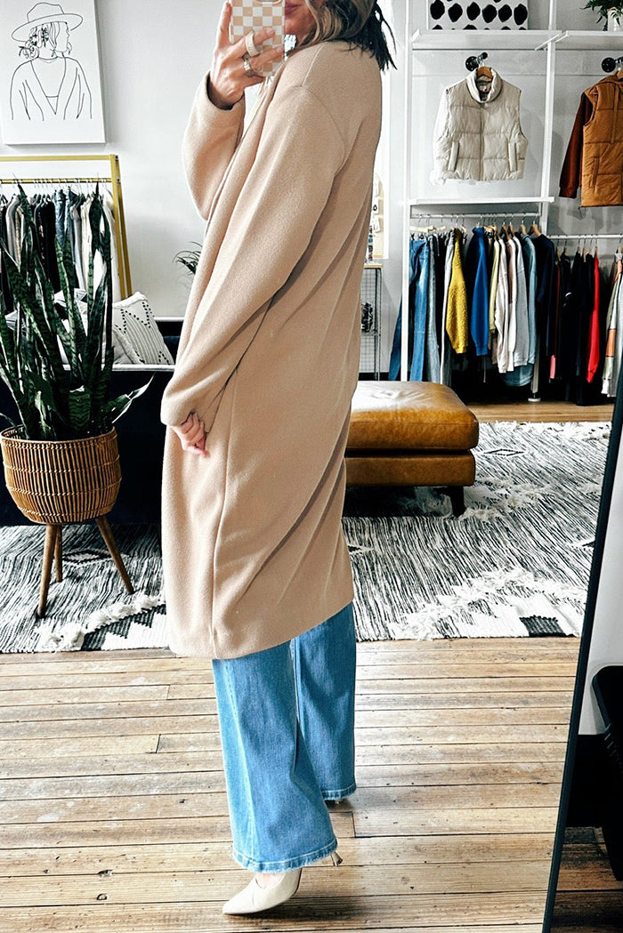 Oversized Longline Pockets Coat