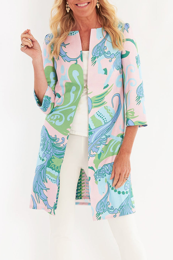 Print 3/4 Sleeve Jacket