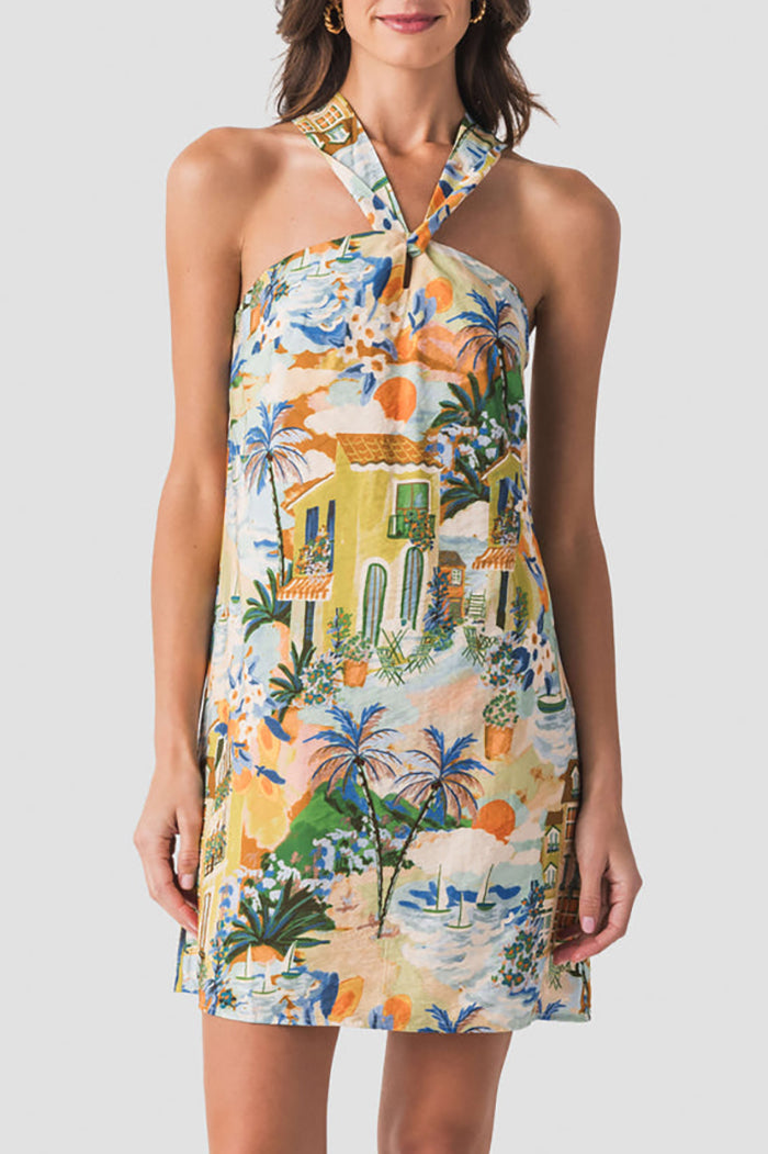 Knot Halter Mini Dress