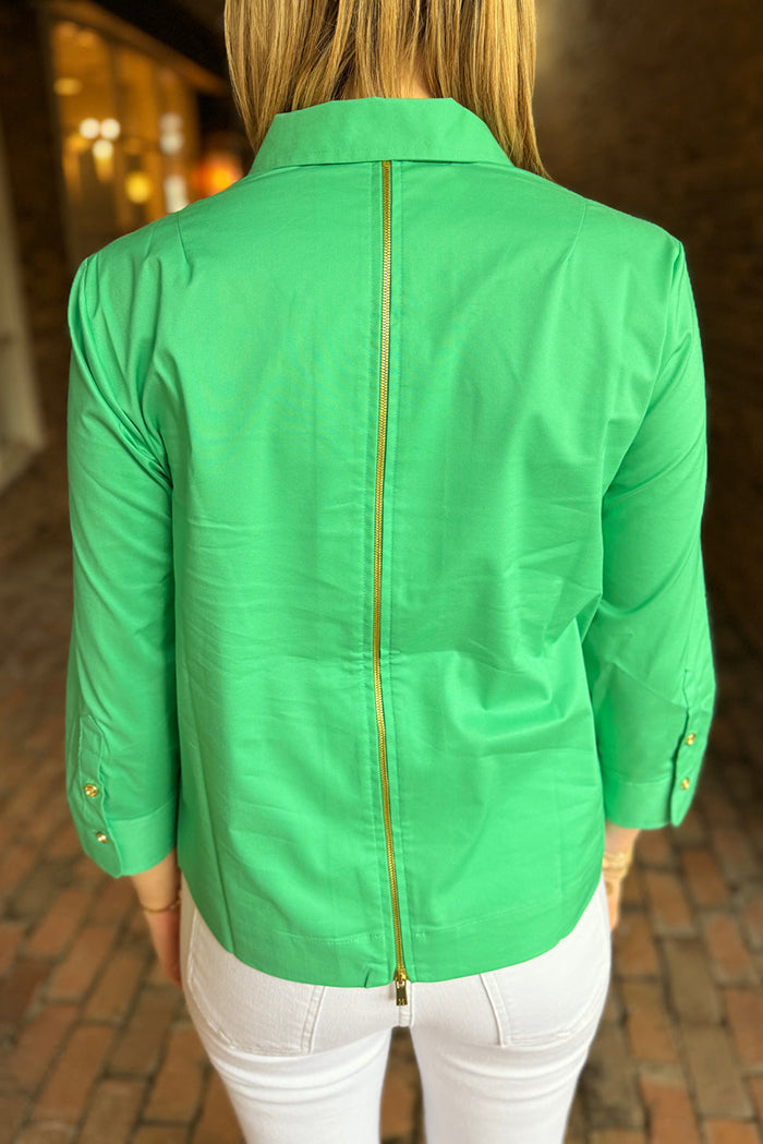 3/4 Sleeve Half Zip Top