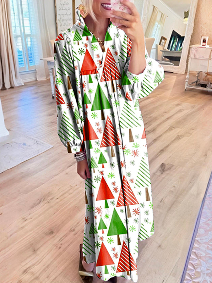 Casual Bold Printed Maxi Dress