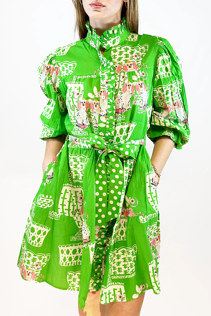 Vibrant Print Pocket Dress