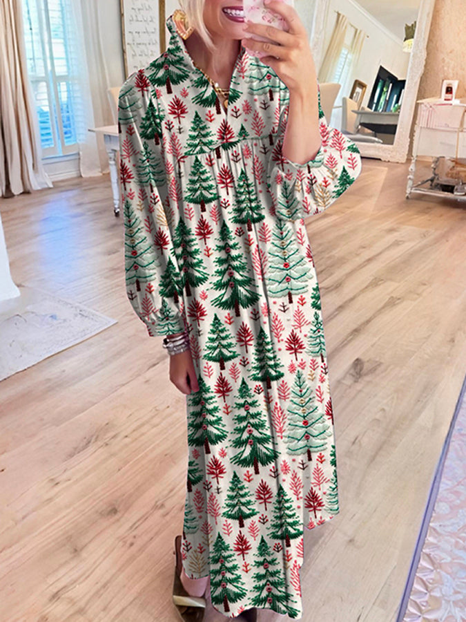 Casual Bold Printed Maxi Dress