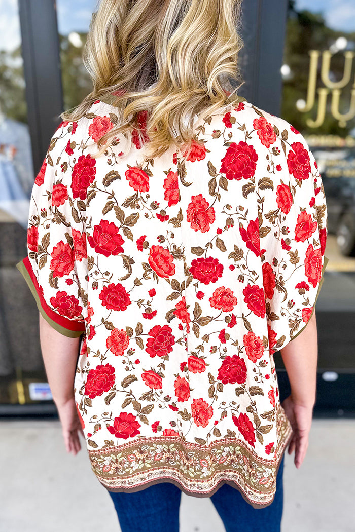 Casual Floral Pattern Top