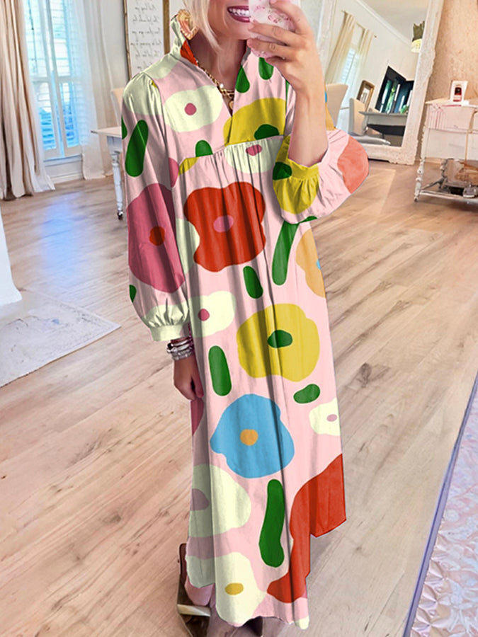 Bold Printed Maxi Dress
