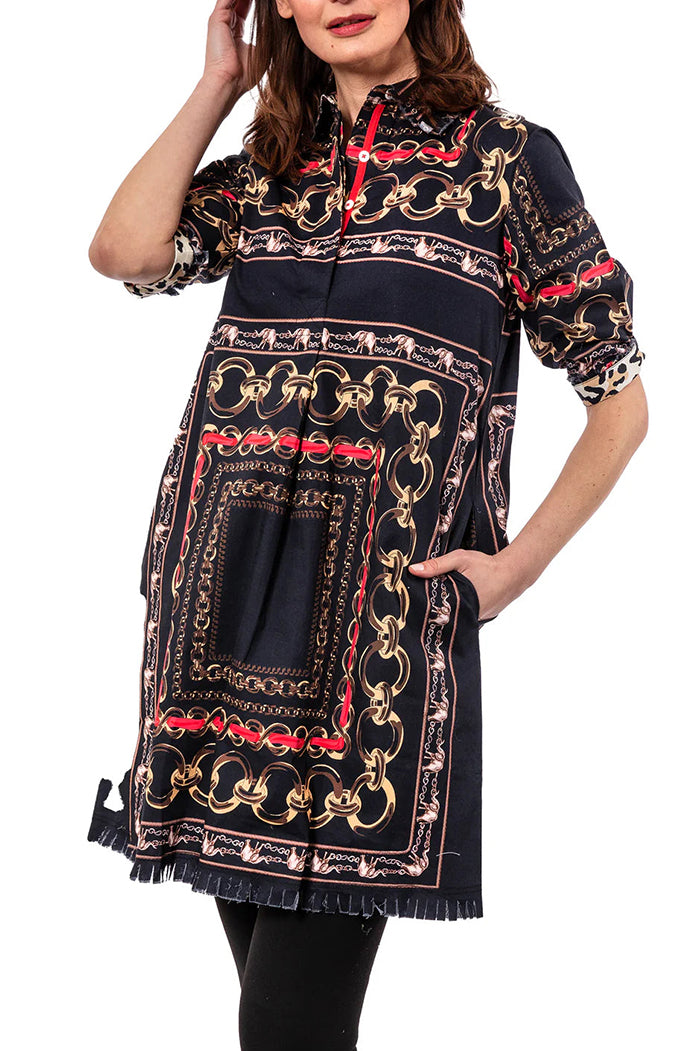 Bold Printed Pocket Dress