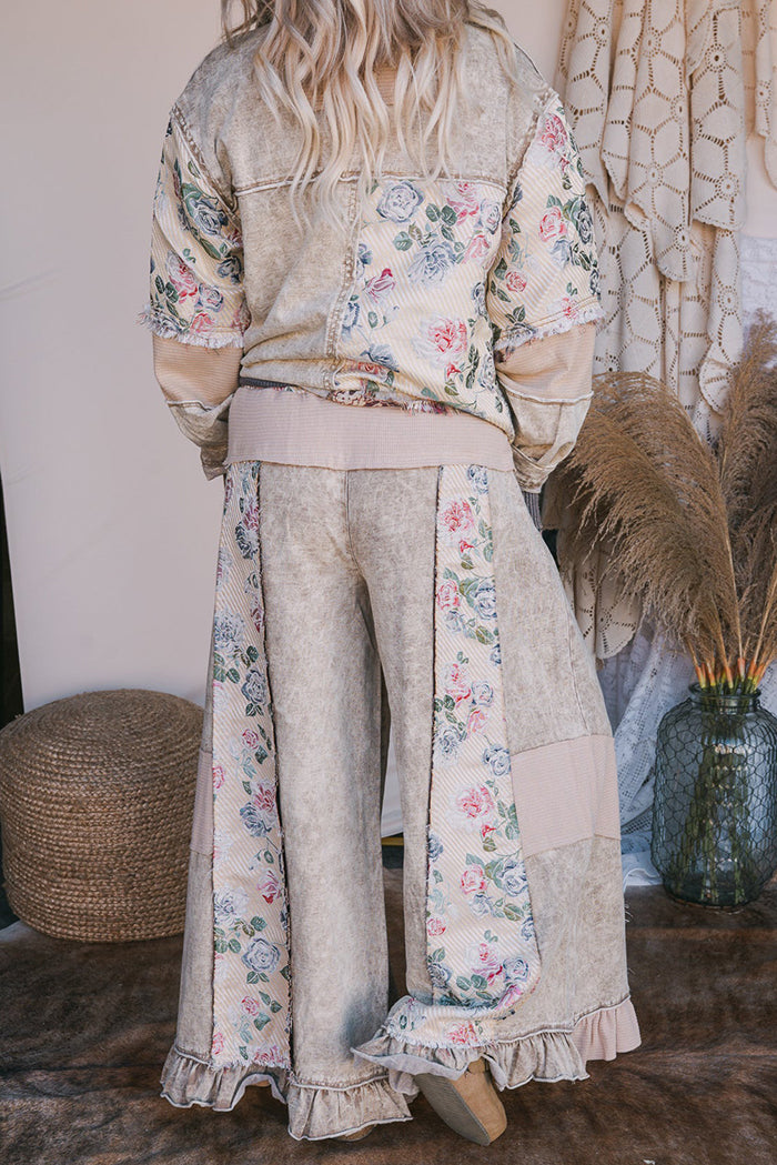 Floral Wide-Leg Pants