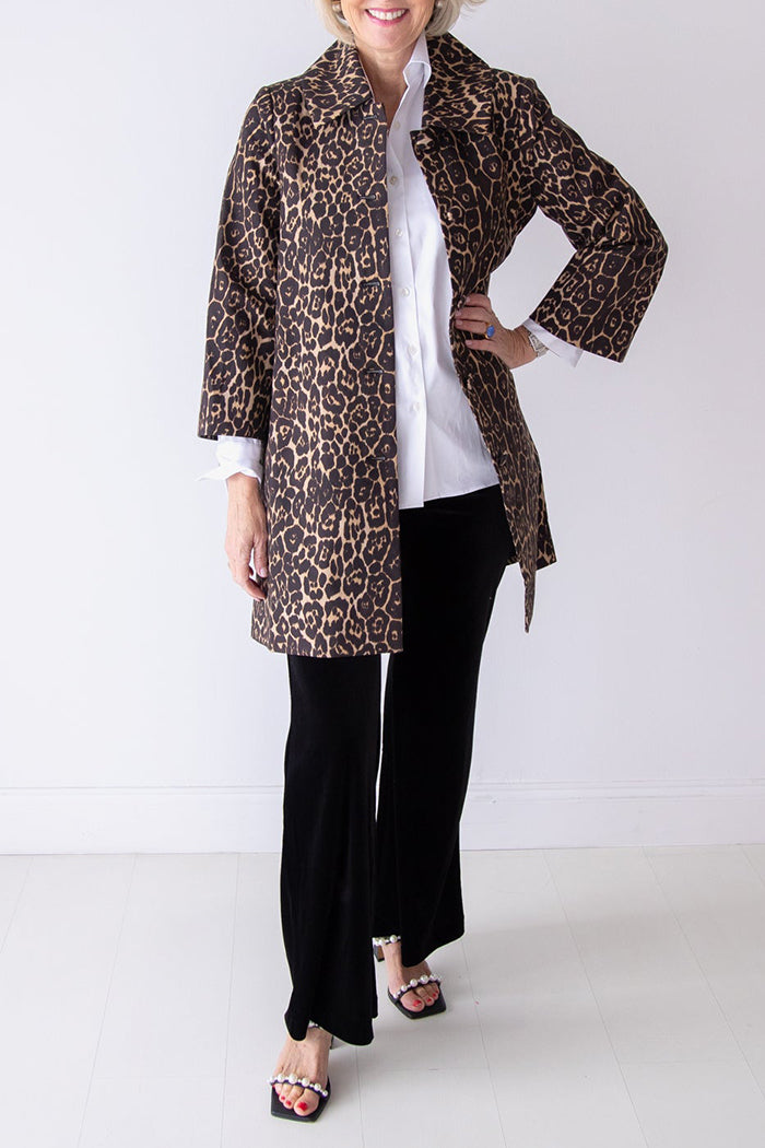 Animal Print Pocket Coat