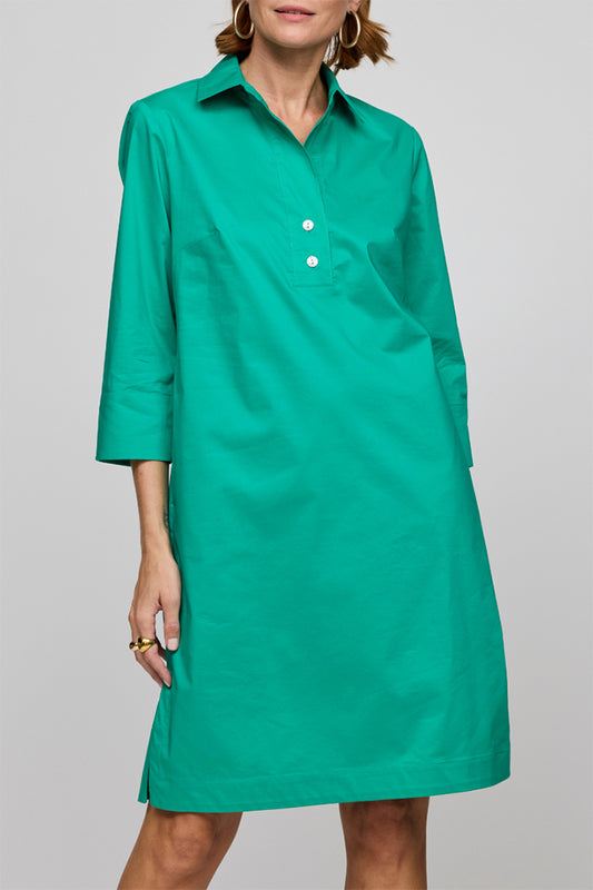 3/4 Sleeve Pocket Shirt Dress