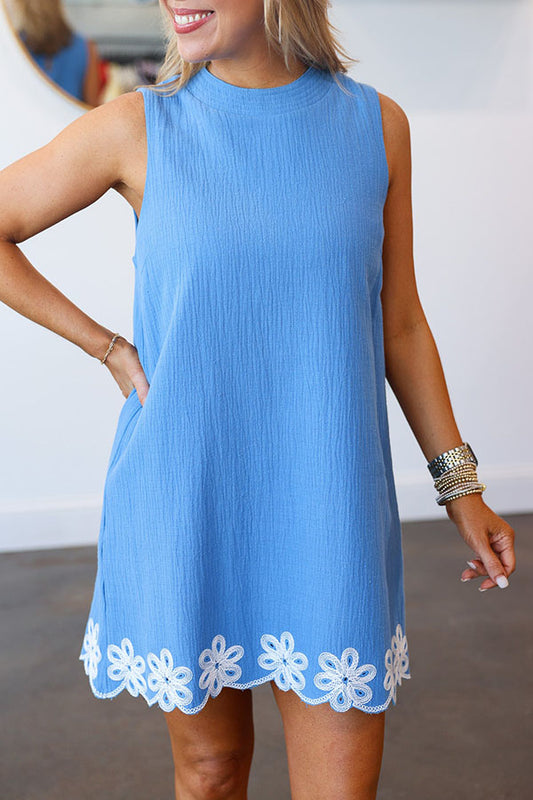 Casual Embroidered Detail Dress