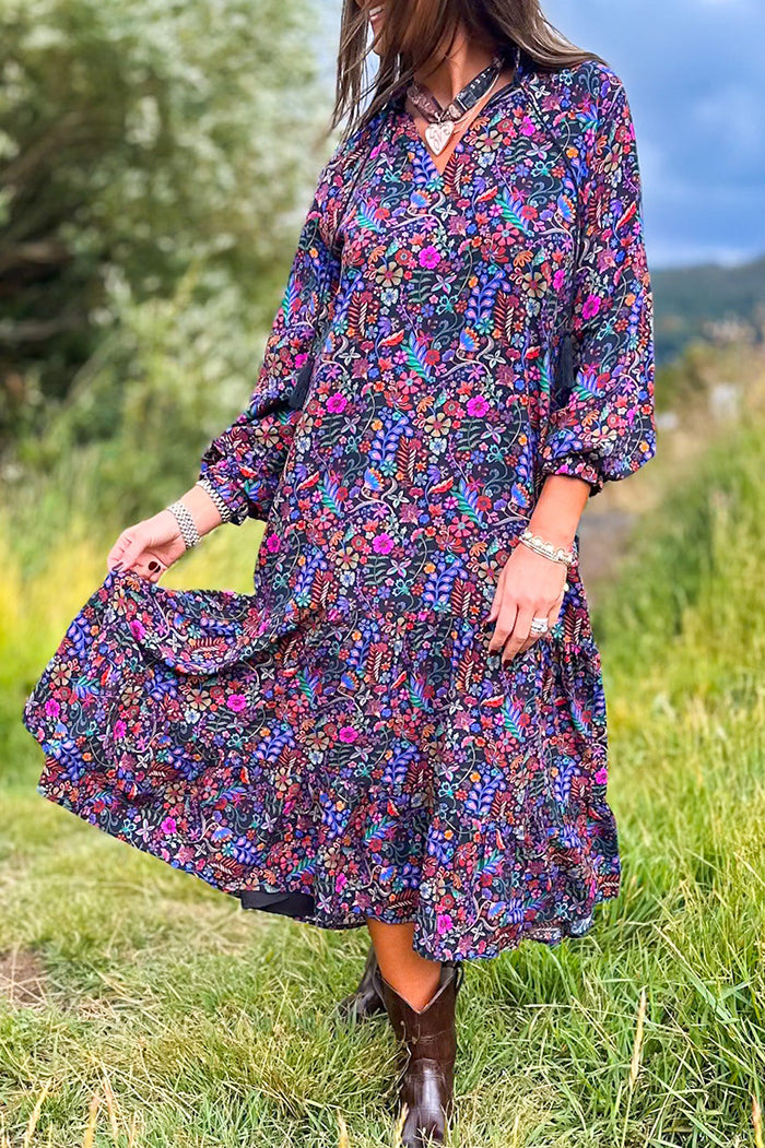 Casual Floral Pattern Maxi Dress