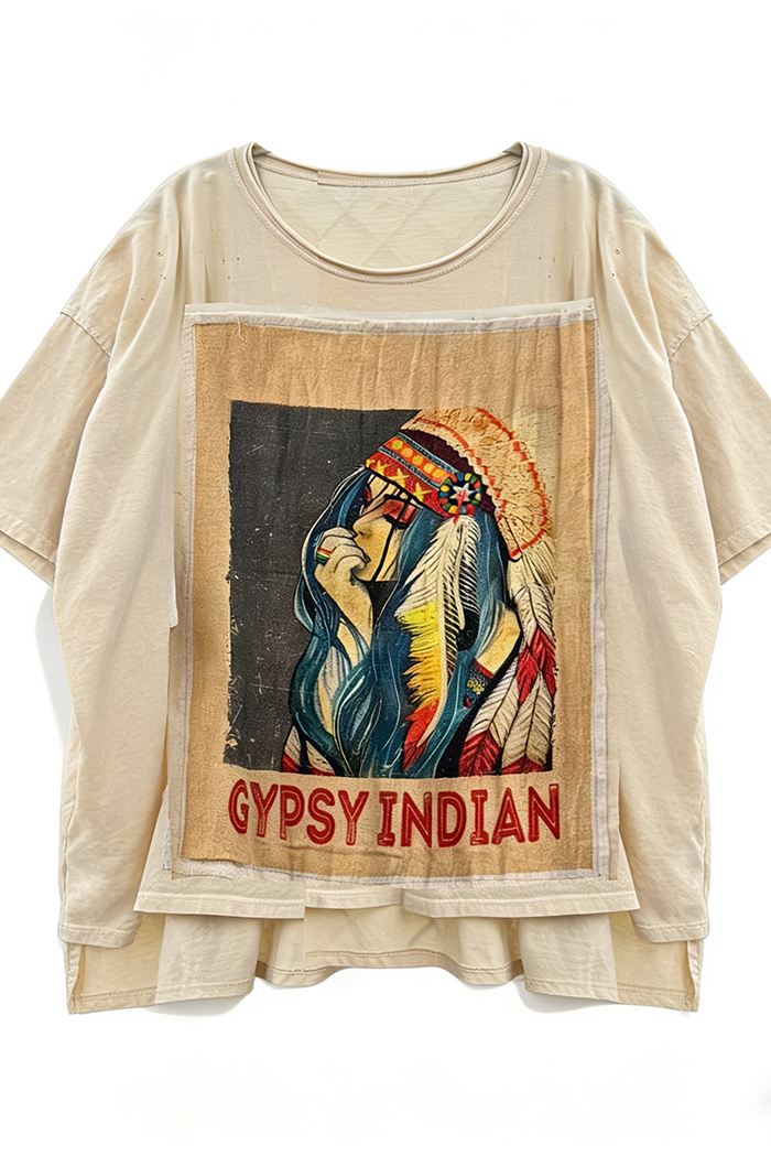Vintage Gypsy Indian Printed Top