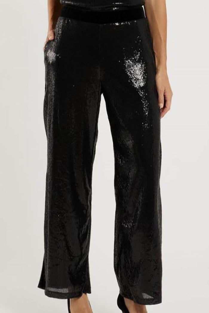 Casual Pocket Sequin Pants