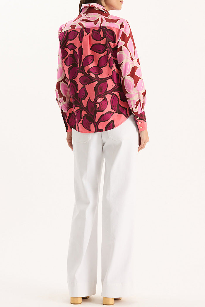 Casual Leaves Print Shirt