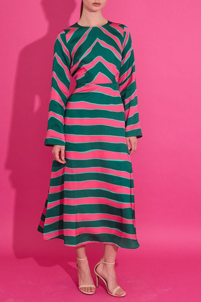 Casual Long Sleeves Stripes Dress