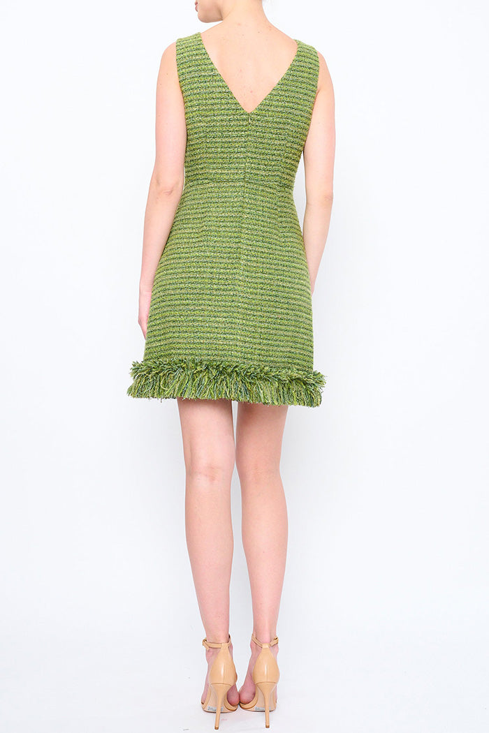 Sleeveless Fringe Hem Dress