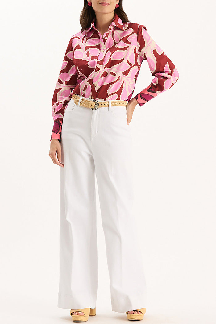 Casual Leaves Print Shirt