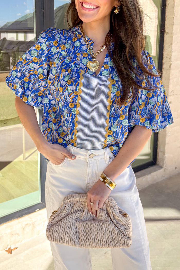 Puff Sleeve Floral Top