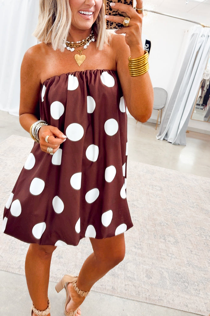 Darling Polka Dot Bubble Hem Dress