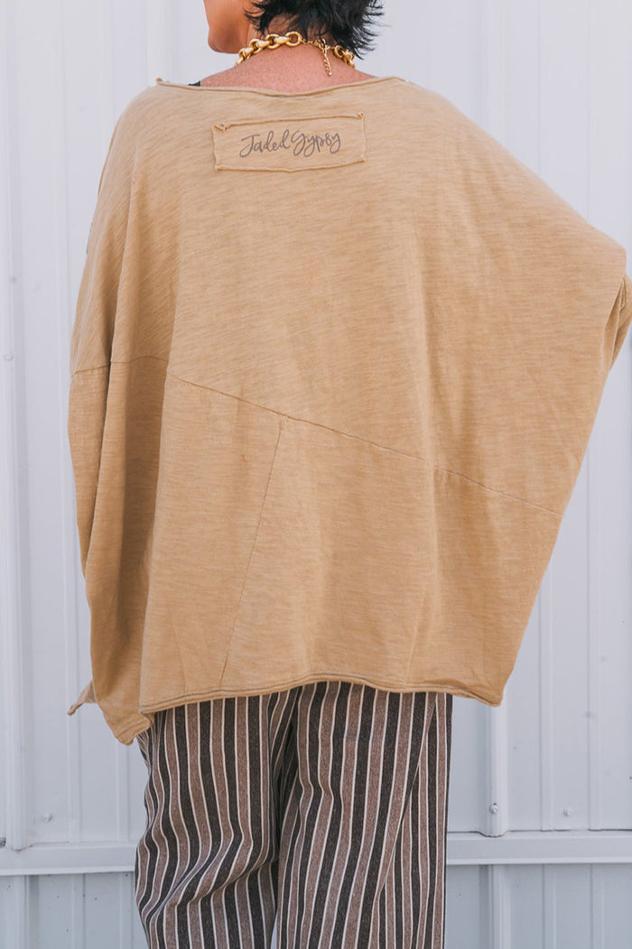 Artistic Eye Print Oversized Top