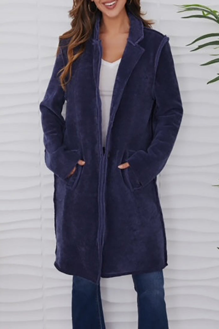 Vintage Pocket Distressed Oversized Coat