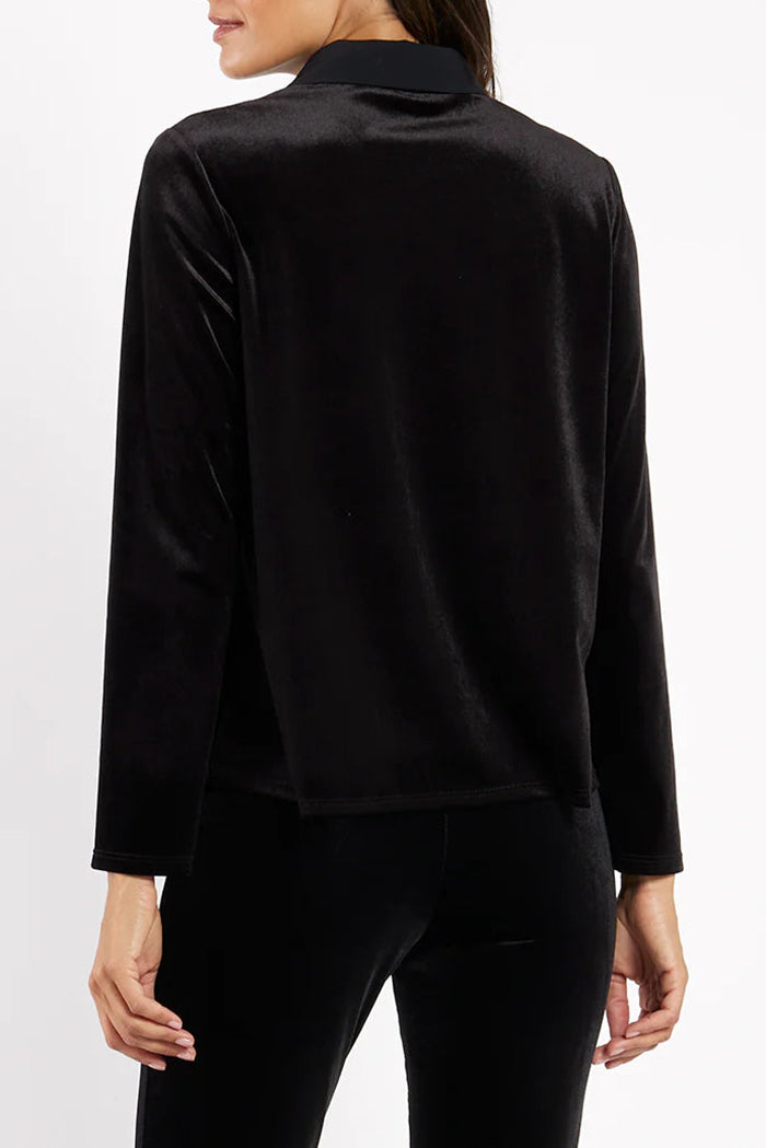 Casual Stretch Velvet Top