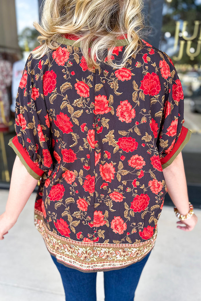 Casual Floral Pattern Top
