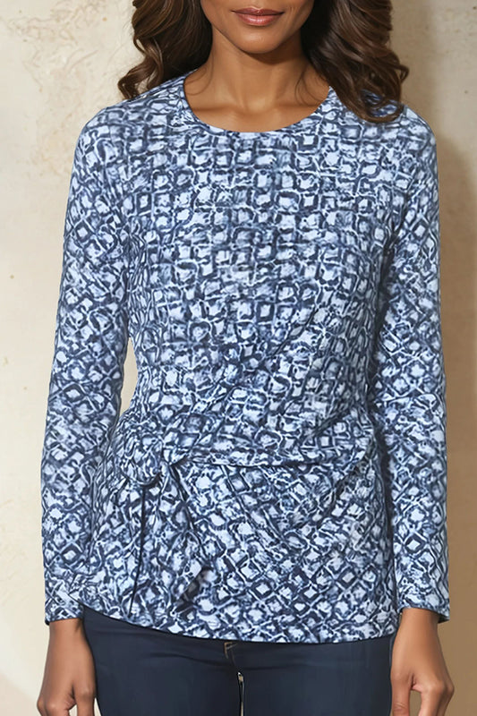 Mosaic Side Tie Top
