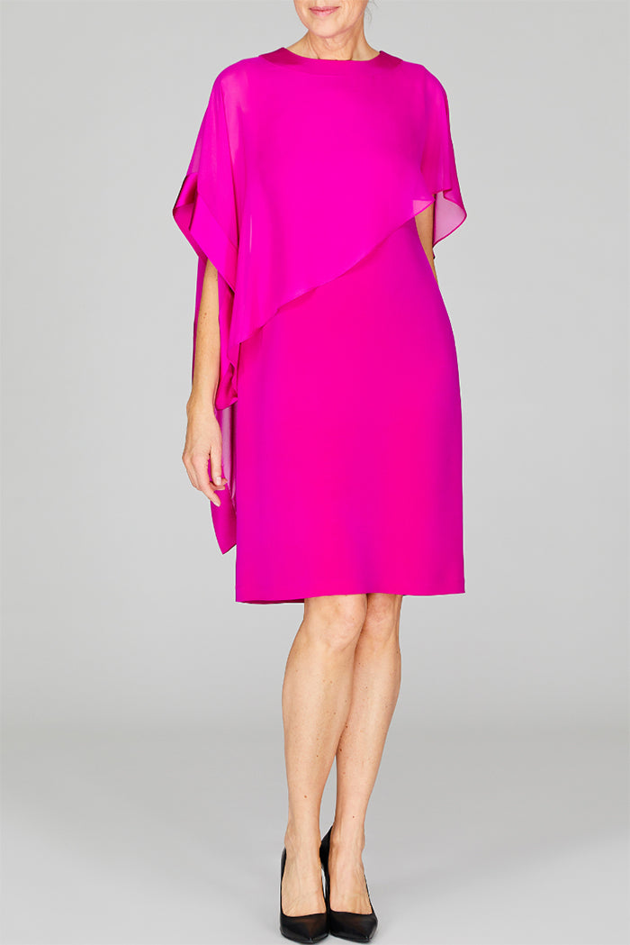 Cape Drape Side Sheath Dress