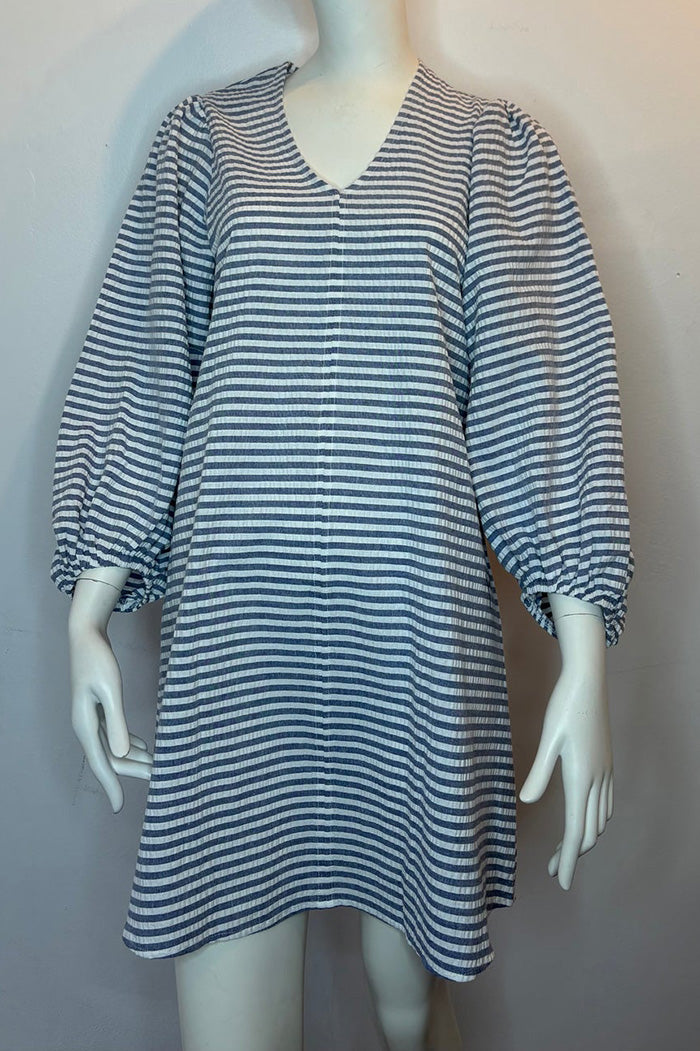 Striped Puff Sleeve Dress