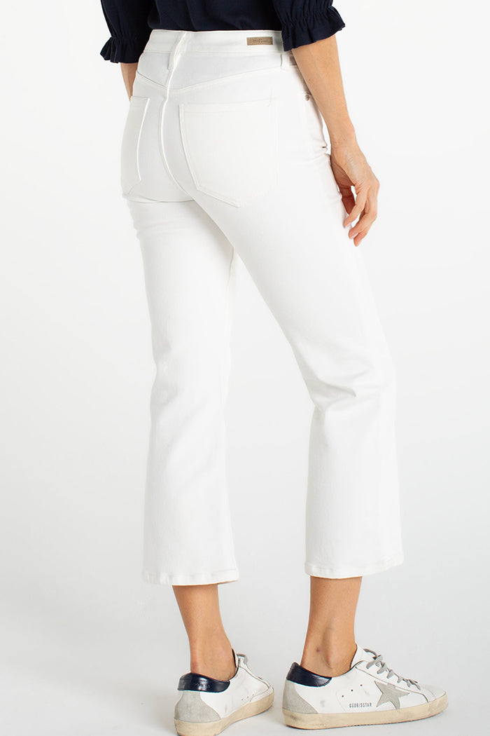 White Cropped Flare Jeans