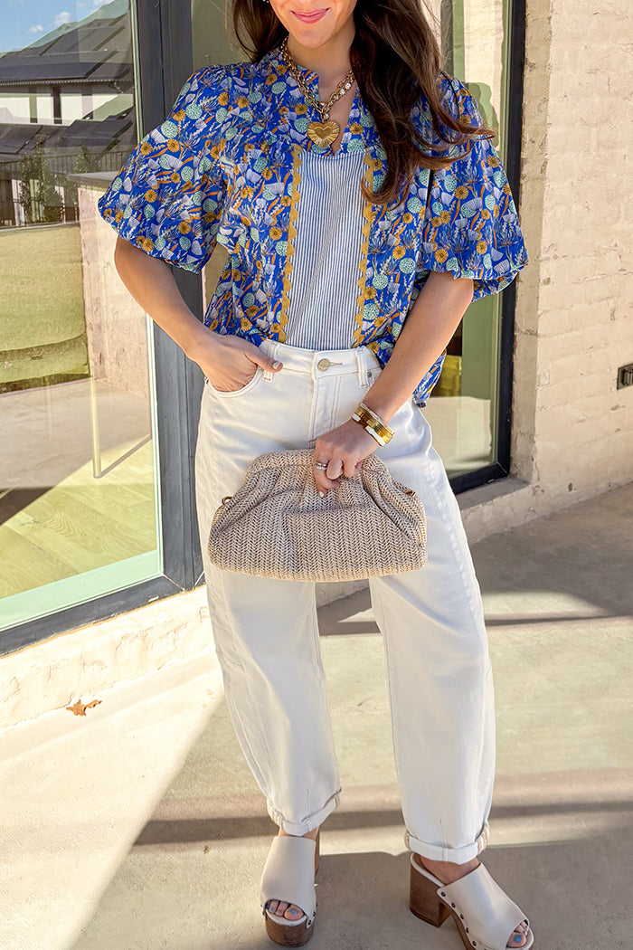 Puff Sleeve Floral Top
