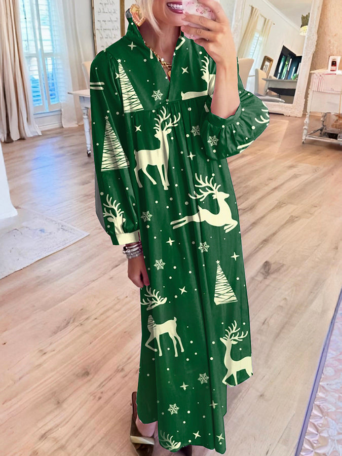 Animal Pattern Maxi Dress