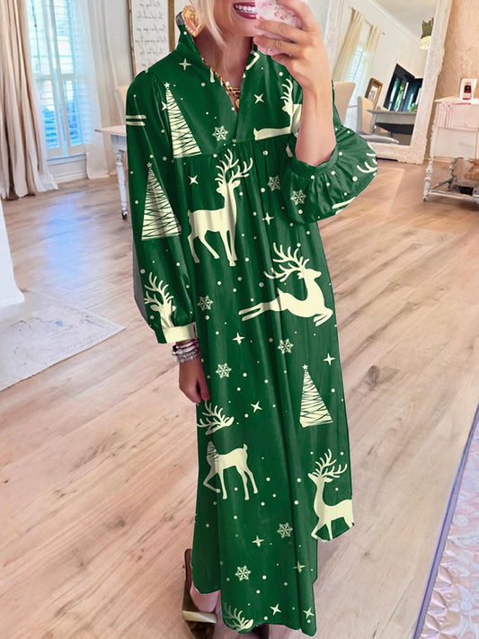 Animal Pattern Maxi Dress