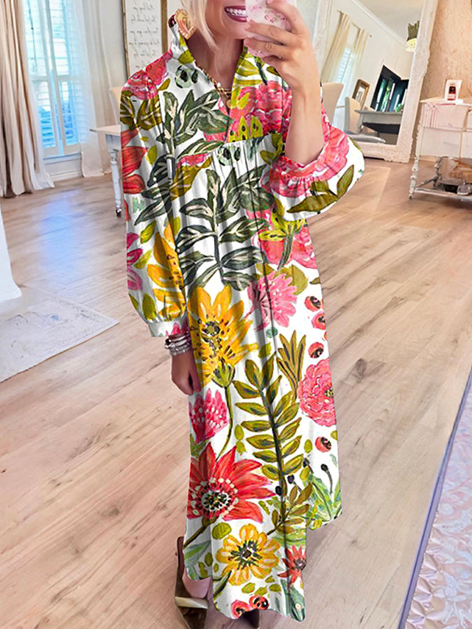 Bold Printed Maxi Dress