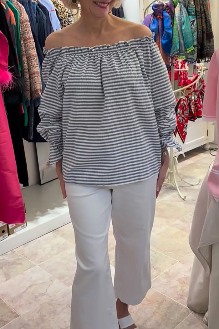 Striped Off-Shoulder Top