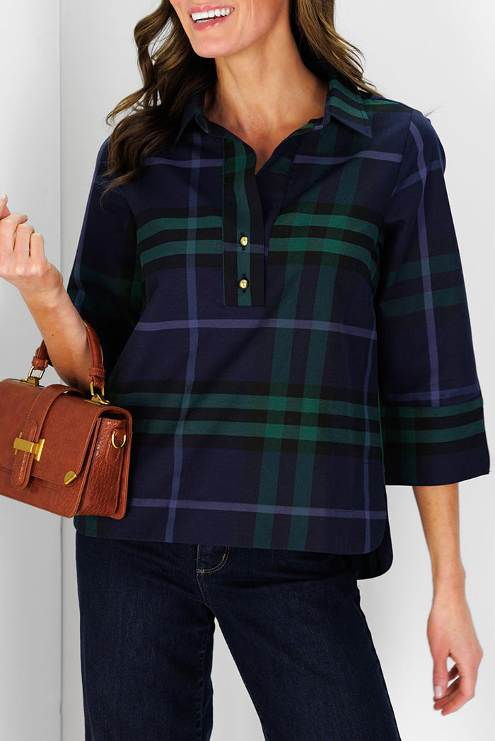Collar & Half-Placket Top