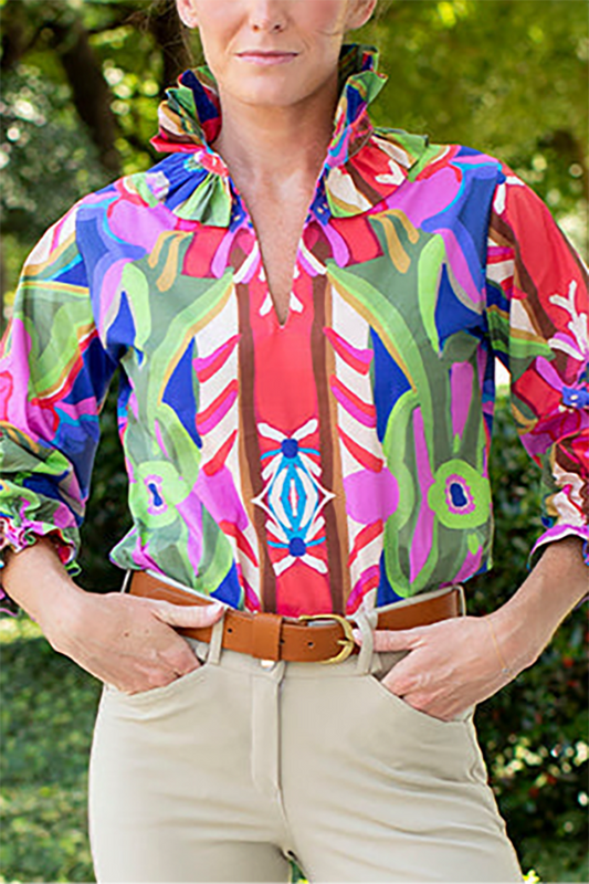 Casual Bold Print Top