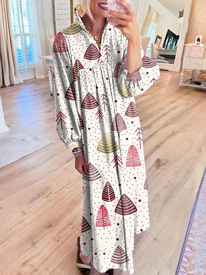 Casual Bold Printed Maxi Dress