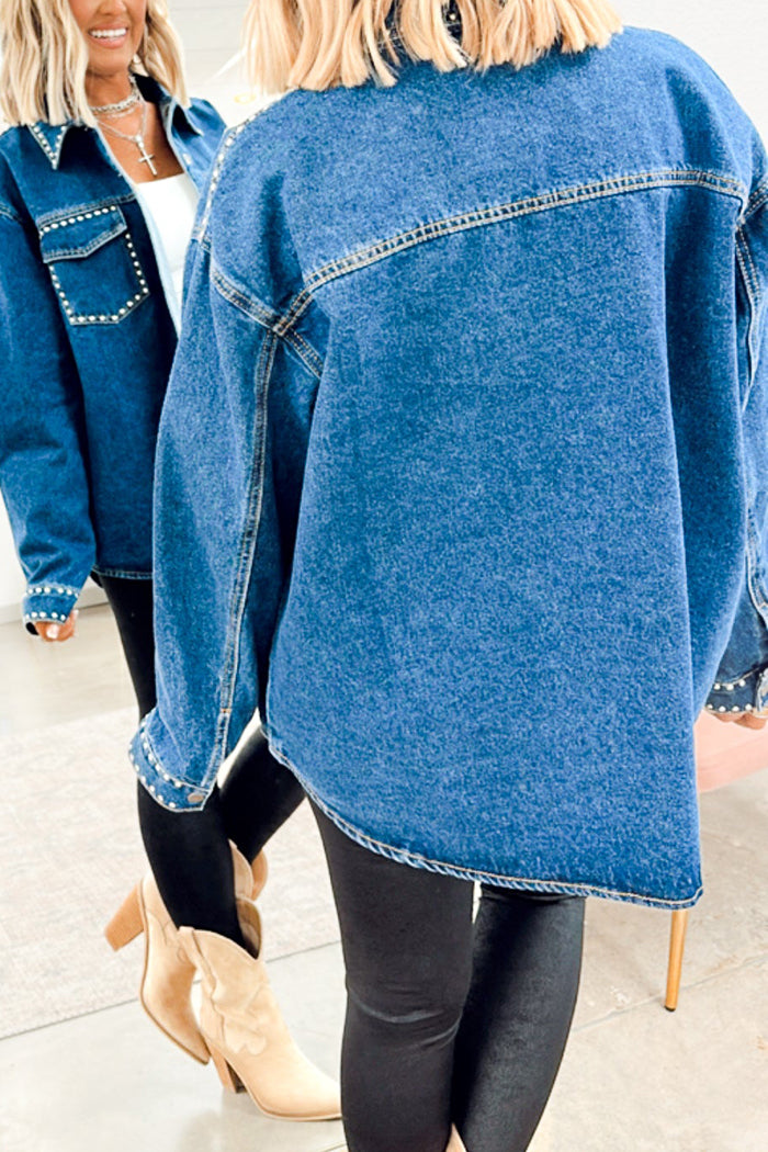 Casual Studded Denim Jacket