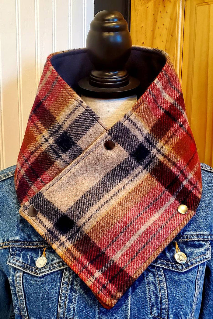 Vintage Stewart Tartan Cowboylife Wool Scarf