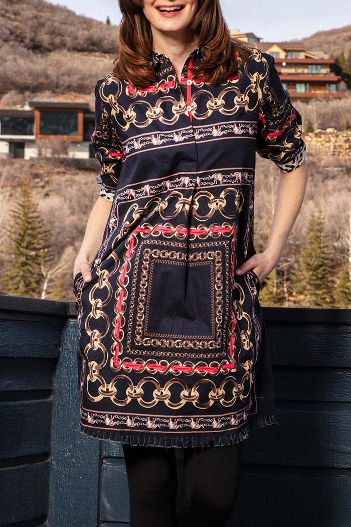 Bold Printed Pocket Dress